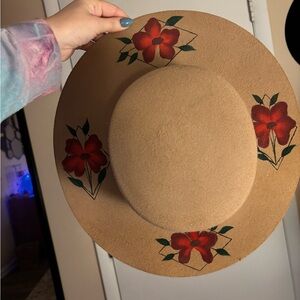 Painted Tan Hat